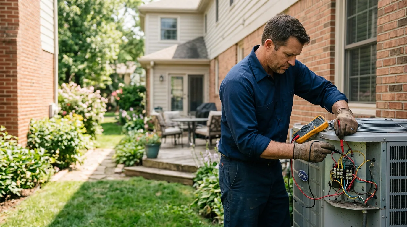 HVAC technician working near Blossburg, PA